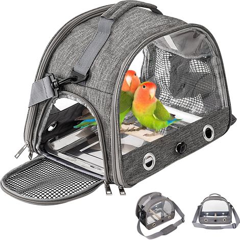 Sac De Transport Oisaux Perchoir Plateau 33 24 26CM Cage A Dos De Voyage Oisaux Sac De Voyage Oiseaux Sac De Transport Perroquet Oiseaux (1/5)