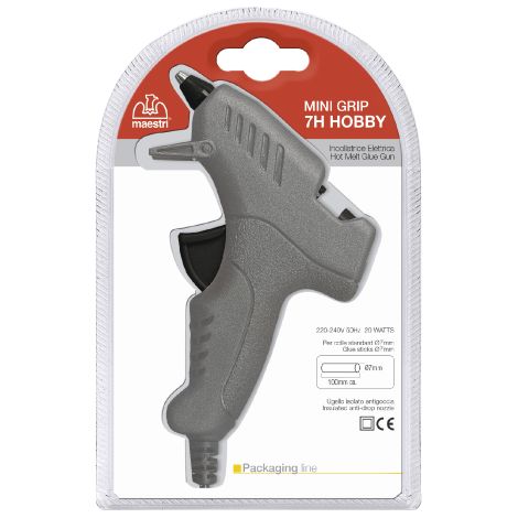 Pistolet a' colle chaude Maestri pour batons de colle 7 mm avec buse anti-goutte isole'e