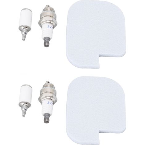 Kit d'entretien pour tronçonneuse McCULLOCH CS360T, CS400T et CS420T (2 pièces) : filtre à air, filtre à carburant et bougie d'allumage (1/5)