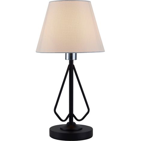 Lampada da tavolo Candellux Morley nera/beige E14 26cm