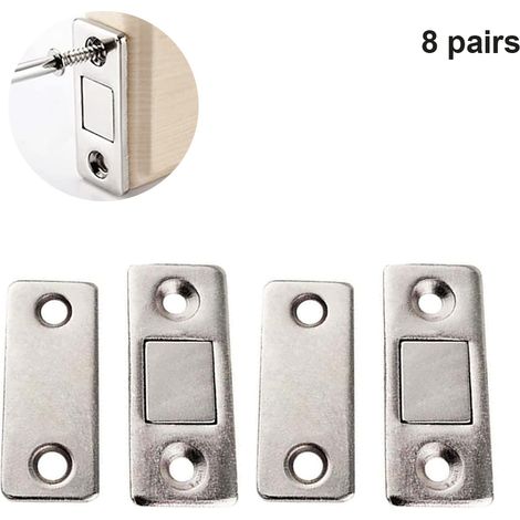 Lot de 8 butées de porte magnétiques ultra-minces sans perçage (1/4)