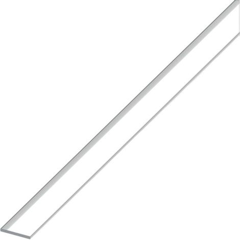 5PZ PROFILO BARRA PIATTA ALLUMINIO Argento Cromato mm. 20x2 mt. 2
