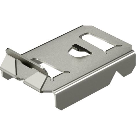 OBO Bettermann Pezzo di serraggio per canale a griglia per fissaggio del divisorio acciaio inossidabile, antiruggine A2 1.4310 lucido, tratt..., 6062282