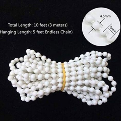 Kit réparation store – Nosheir – Tube 28-32mm, chaîne 160cm – Montage flexible – Blanc (1/4)