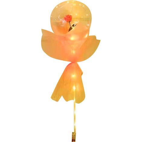 Bouquet de Roses en Ballon Transparent, Bouquet de Roses en Ballon Lumineux Qui Dure Plus Ltemps Romantique avec du Carton pour le Festival (Rose) (1/5)