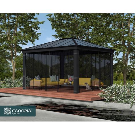 Canopia set de mosquitero para Dallas 3.6x4.3 m Cenador Negro (1/5)