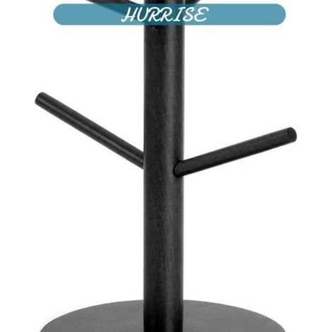 1 Support de tasse, 6 crochets, bois composite, gain de place, motif arbre, cuisine (1/5)