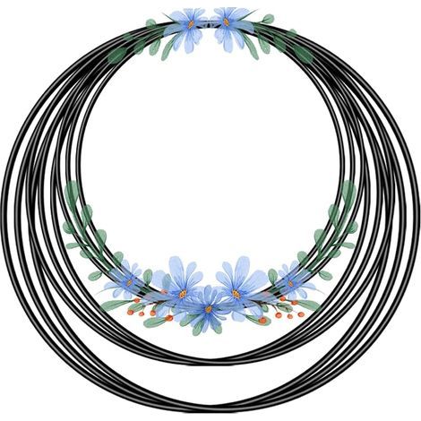 9 Pièces Anneaux Métal Noir, 20/25/30cm Cercle Fer, Couronne Bricolage pour Mariage, Attrape Rêve Macramé, Cerceau Floral Séchées Decoration, Artisanat Mural Suspendre, Guirlande Noël Tenture Murale (1/5)