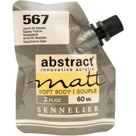 Peinture acrylique Abstract matt - Jaune de Naples - Sachet 60ml - Sennelier (1/2)