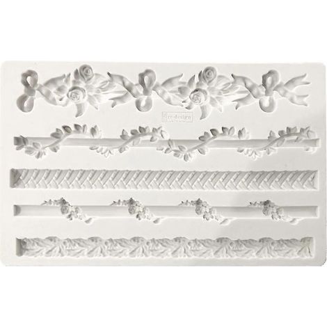 Moule à Pâtisserie en Silicone Vintage Motif Relief pour Bordure Fleur Dentelle (1/4)