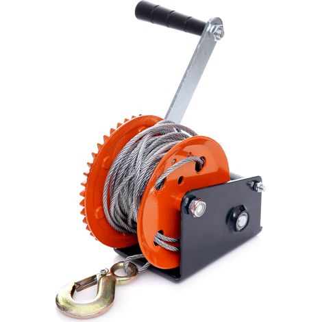 Verricello a manovella da 2500 libbre con fune, struttura robusta  Kraft&Dele