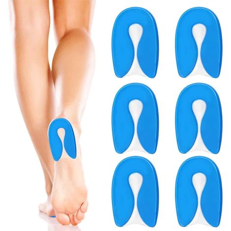 Talonnette Gel - Semelle Talon Antidérapante pour Soulagement Douleur Talon - Taille S (35-39) - 3 Paires