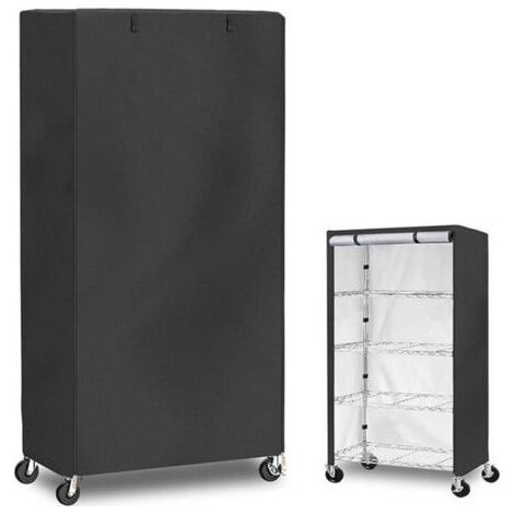 Housse pour Racks de Stockage,Housses Robustes pour Étagères Métalliques,Couverture Résistante au Vent, Ajustable, Portable pour Organisateur pour Entrepôt, Entrée, Garage, Chambre (1/4)