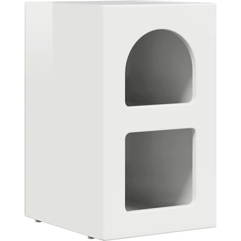 Maison Exclusive - Comodino Bianco Lucido 29,5 x 33,5 x 50 cm Legno multistrato