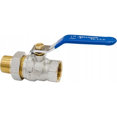 VÁLVULA DE BOLA DE 1'' CON CONECTOR DE TORNILLO MANIJA ESPAÑOLA (1/2)