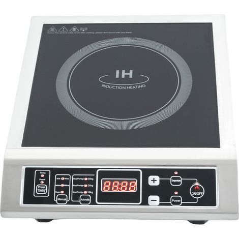 Plaque de cuisson à induction, Puissance de 3500W, avec minuterie Plaque à induction, Capacité de charge 50kg, boîtier en acier inoxydable, contrôle de la température (1/5)