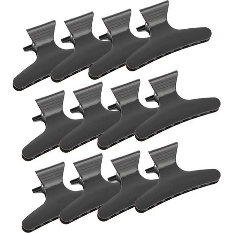 12Pcs Mini Pince Cheveux Papillon, Sccessoires de coiffure pinces à cheveux antidérapantes pour femmes, Pinces à cheveux outil de coiffure, Griffe Barrettes Griffe de Cheveux Papillon(noir) (1/5)