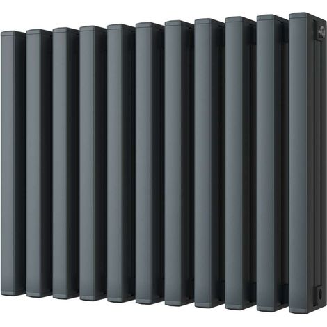 Temple - Anthracite Square Tube Column Radiator H600mm x W730mm