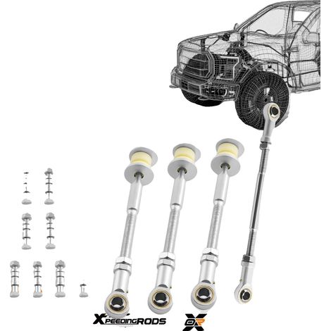 Kit de lien de barre stabilisatrice, acier, 41 cm de longueur, 16 cm de largeur, 11 cm de hauteur, s'adapte au Nissan Patrol GU Y61 (1/5)