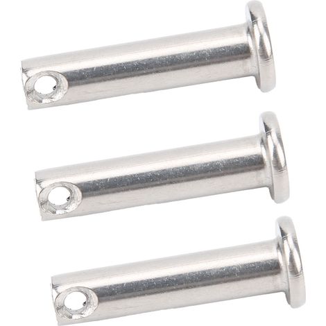 50 goupilles à chape rondes à tête plate en acier inoxydable 304 pour le positionnement de pièces mobiles linéaires, M6x25 mm (1/5)