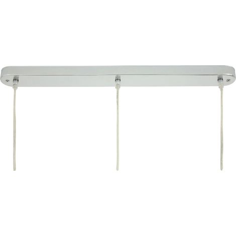 Premier Housewares Jasper Chrome Horizontal Pendant Light (1/4)