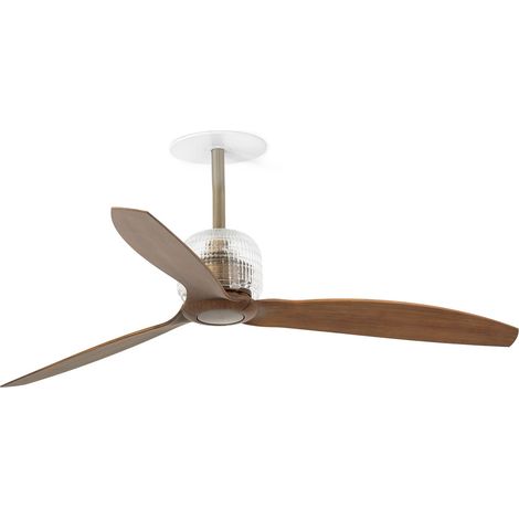 FARO Ventilatore da soffitto DECO FAN Ø1280 con motore DC 6 velocita e funzione inversa finitura Oro Vecchio struttura in Acciaio per ambienti 13–176 m² FARO-33398DR