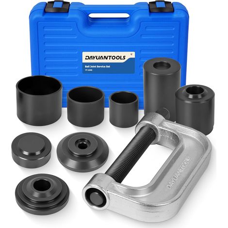 Kit di attrezzi per la rimozione di giunti sferici e cardanici con adattatori 4x4 per la maggior parte delle auto e dei veicoli commerciali leggeri a 2 e 4 ruote motrici, con custodia blu. (1/5)