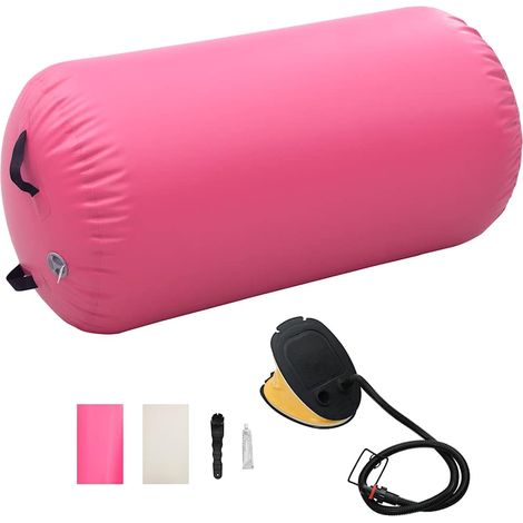 Teenpull – Aufblasbare Gymnastik-Rolle mit Pumpe 120x90 cm PVC Rosa (1/5)