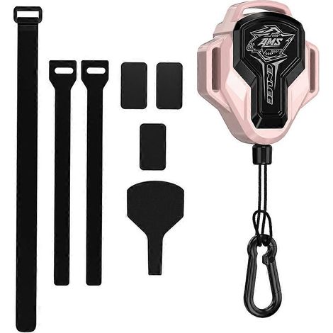 Corde de traction rétractable Enlee pour vélo avec crochet, forte tension, pour remorque VTT/VTT, rose (1/5)