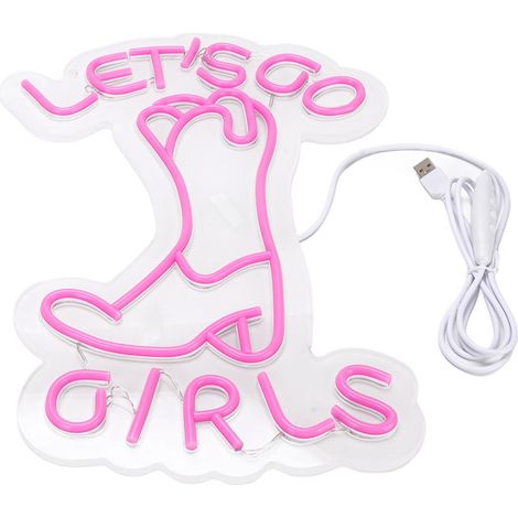 LED néon laisse aller filles botte signe décoration murale pour enterrement de vie de garçon fête d'anniversaire photographie accessoire (1/5)
