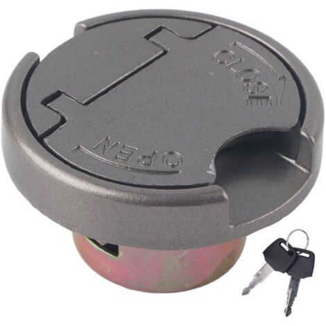 Bouchon de réservoir essence universel pour scooter et moto GY6 – acier inoxydable, livré avec clés (1/4)