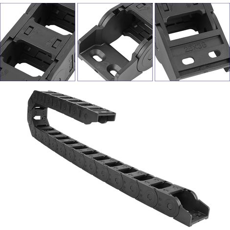 100 cm lange Nylon-Kabelträgerkette, 25 x 38 mm, für Graviermaschinen, beidseitig offenes Zubehör