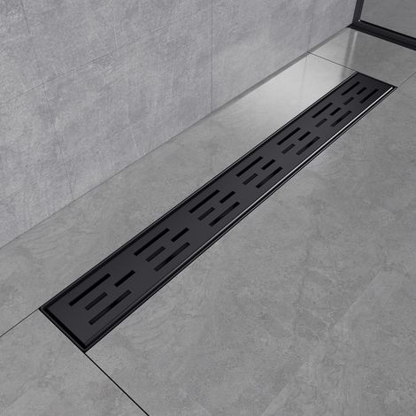 EMKE 2 in 1 Tile Insert Linear 304 Stainless Steel Rectangle Linear Bathroom Floor Drain with Floor Drain Core Filter Screen, 600mm