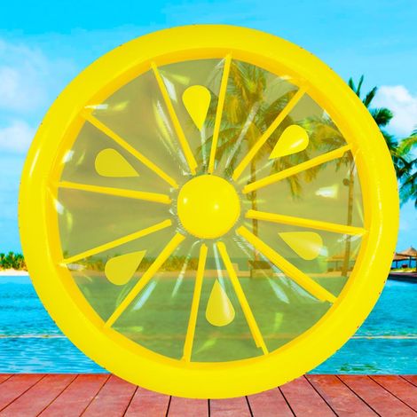 Flotteur de piscine pour adultes, hamac de flotteur de piscine pour adultes, radeau de piscine (taille gonflable: 160x160cm, jaune) (1/5)