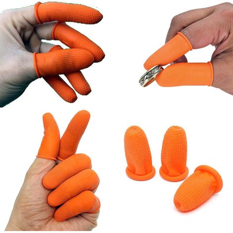 Trade Shop - GUANTI PER DITA IN GOMMA MIT ANTISCIVOLO GIARDINAGGO ELETTRONICA - (1/3)