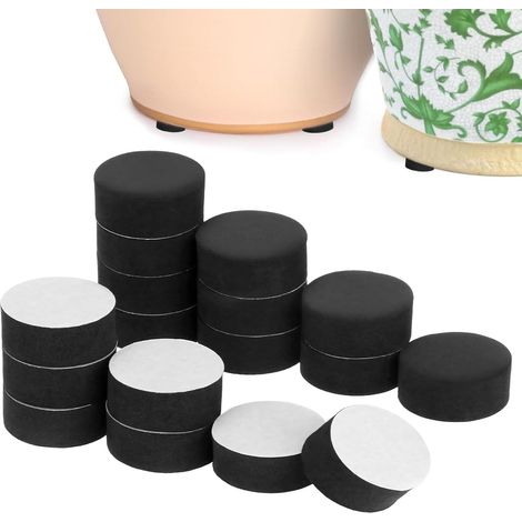 Pièces Pied Pot De Fleur Invisible, EVA Auto-adhésif Réhausseurs De Pots, Noir Support Pot De Fleur Exterieur, pour Drainage Et Protection du Sol Intérieur Extérieur (1/5)