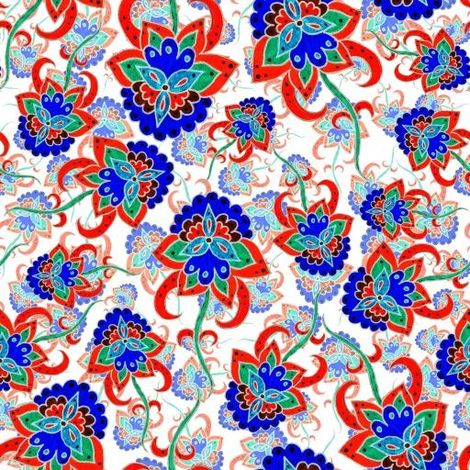 Outdoor dekostoffe oxford - Motiv Türkisches Blumenmuster I DX377 (1/5)