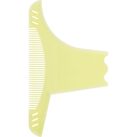Kit de modelage de barbe et moustache pour homme, gabarit de coiffage en plastique transparent jaune, outil de mise en forme et guide de taillage de barbe (1/5)