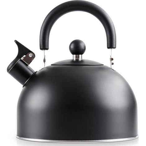 Black Matt Kettle with Whistle for All Stoves (1/5)