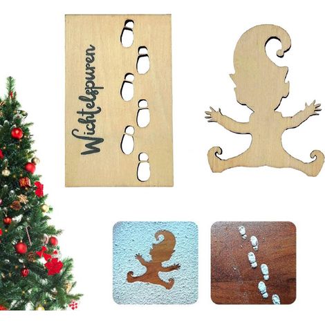 Elfenschablone - Fußabdruck-Accessoire - Weihnachtsdekoration - Innenelfe - Weihnachtselfen-Accessoires - wiederverwendbar (1/5)