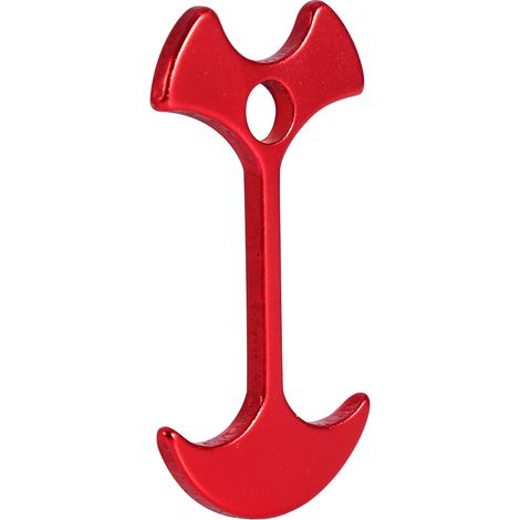 Lot de 4 piquets de tente en aluminium, chaînes d'ancrage pour tente, corde de vent et clou de sol (rouge) (1/5)