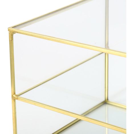 Boîte de rangement multifonctionnelle de bureau pour cosmétiques et articles de papeterie, avec 2 compartiments (1/5)