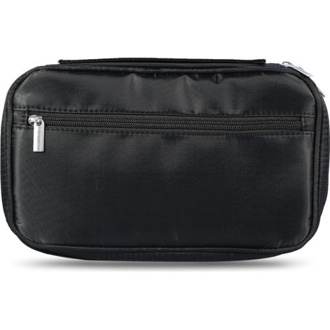 Pochette cosmétique noire, étui à pinceaux de maquillage professionnel, organisateur de trousse de toilette, sac à main de rangement. (1/5)