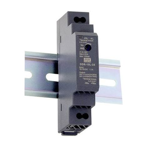 MEANWELL DDR-15G-12 HUTSCHIENEN-DC/DC-WANDLER (DIN-RAIL) 12 V/DC 1.25A 15W 1 X