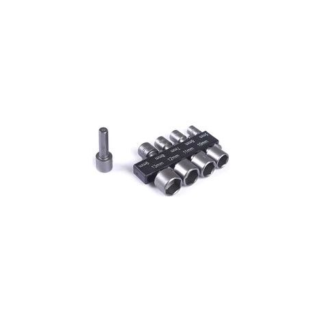 Lot de 9 Forets à Douille de 5 à 13 mm, Jeu de Douilles à Embouts, pour Perceuse à Queue Hexagonale 1/4", Tournevis Électriques et Perceuses, Visseuse Sans Fil (1/5)