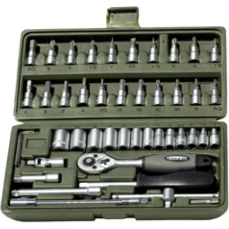 SIFER Set chiavi a bussola professionali 46 pezzi 1/4 T22246
