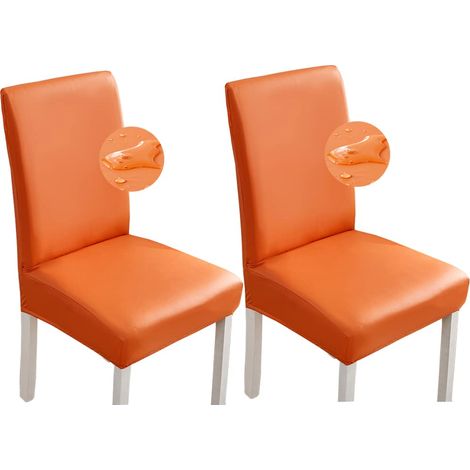 1 Housse de chaise, Extensible, PU imperméable, Universelle, Salle à manger Salon (1/5)
