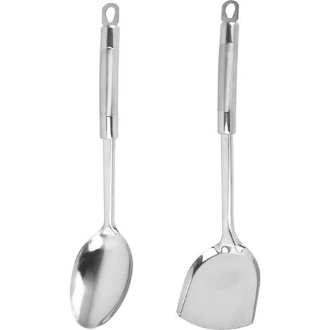 Cuillère À Soupe - Couteau À Cuisine - En Acier Inoxydable - Pour Cuisine Domestique - Lot De 2 Pièces (1/5)