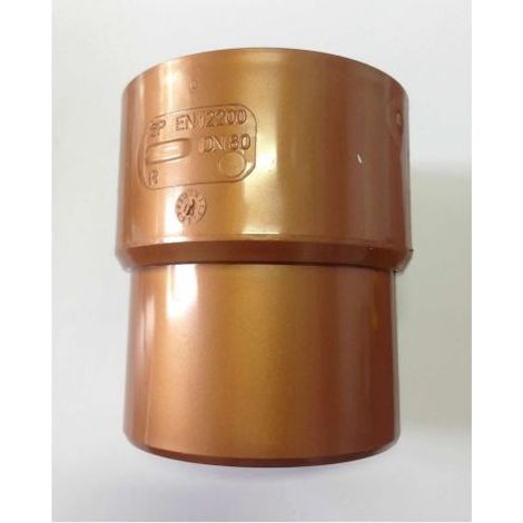 Manicotto pvc color rame diametro 80 mm M/F per grondaia