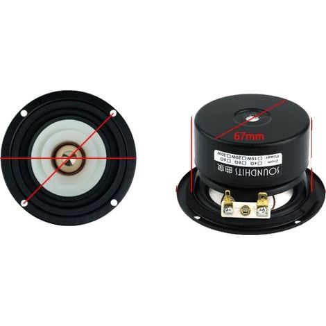 Haut-parleur, Son de Plein Spectre, Design Compact, Rond 4Ohm (1/2)